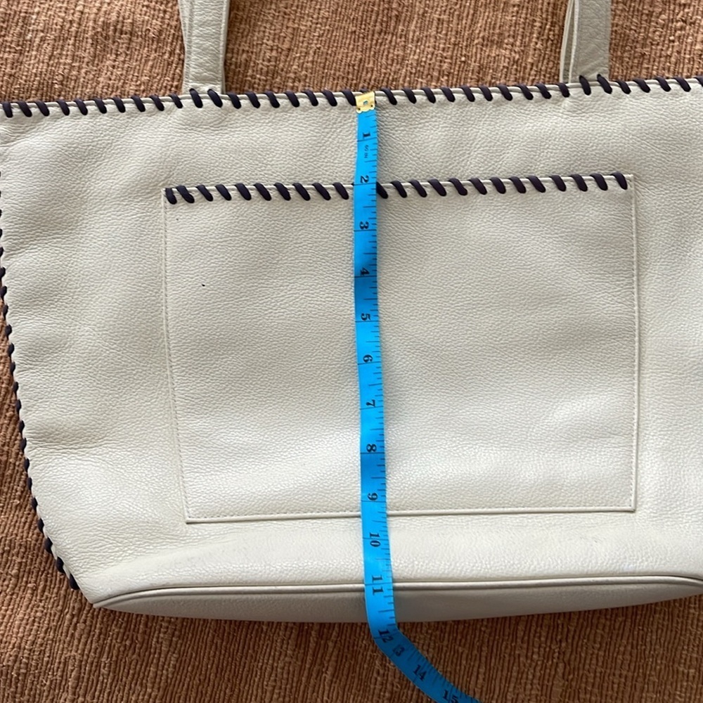 YSL Vintage Pebble Leather Tote Style With Stitching Detail Bag MA100 - Picture 11 of 12